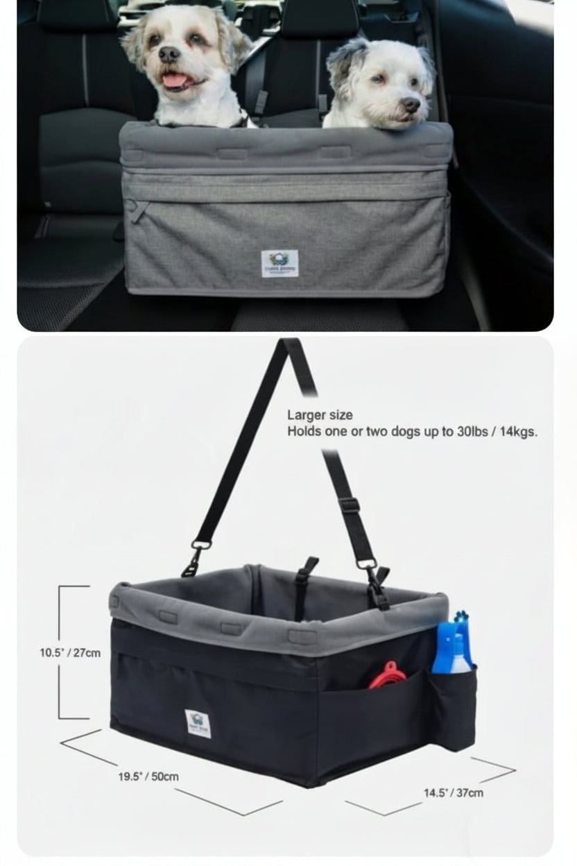 Double pet car seat