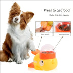 Interactive Press-to-Spin Dog Treat Dispenser Toy